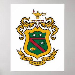 Phi Kappa Psi Fraternity Official Coat of Arms Poster