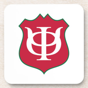 Phi Kappa Psi Fraternity Shield Logo Beverage Coaster