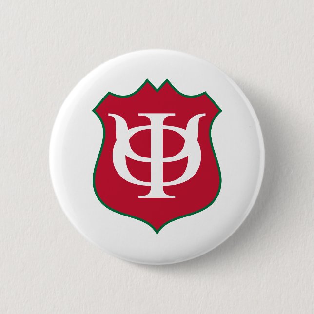 Phi Kappa Psi Fraternity Shield Logo Button (Front)