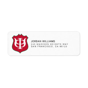 Phi Kappa Psi Fraternity Shield Logo Label