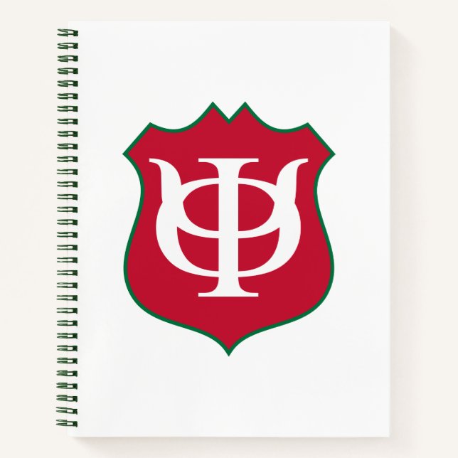 Phi Kappa Psi Fraternity Shield Logo Notebook (Front)