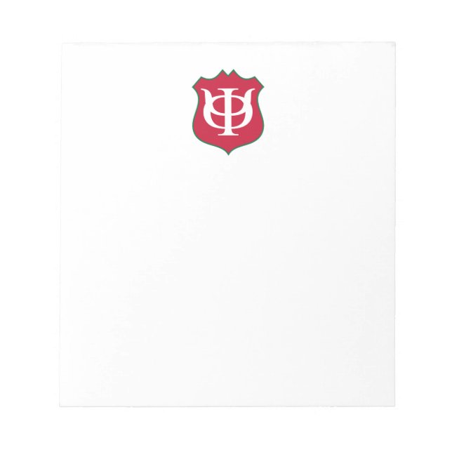 Phi Kappa Psi Fraternity Shield Logo Notepad (Front)