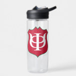 Phi Kappa Psi Fraternity Shield Logo Water Bottle<br><div class="desc">This product proudly showcases the official shield logo of Phi Kappa Psi Fraternity. The emblem features a classic shield shape, prominently displayed in a bold red with a distinct green outline. At its center, the Greek letters Phi (Φ) and Psi (Ψ) are elegantly intertwined in white, creating a strong and...</div>