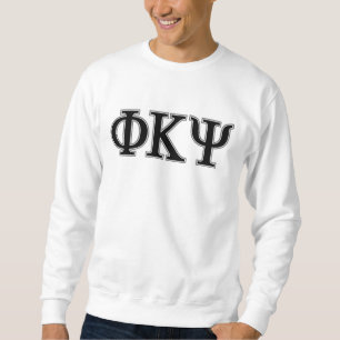 Phi Kappa Psi Greek Letters Black & Grey Logo 4 Sweatshirt