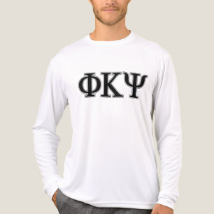 Phi Kappa Psi Greek Letters Black & Grey Logo 4 Tri-Blend Shirt