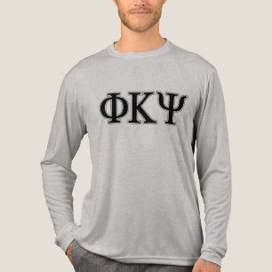 Phi Kappa Psi Greek Letters Black & Grey Logo 4 Tri-Blend Shirt
