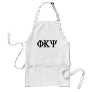 Phi Kappa Psi Greek Letters Black & Grey Logo Adult Apron