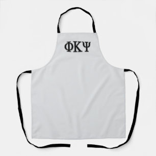 Phi Kappa Psi Greek Letters Black & Grey Logo Apron