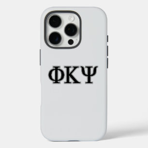 Phi Kappa Psi Greek Letters Black & Grey Logo iPhone 16 Pro Case