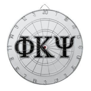 Phi Kappa Psi Greek Letters Black & Grey Logo Dart Board