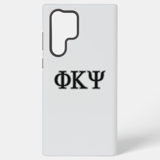 Phi Kappa Psi Greek Letters Black & Grey Logo Samsung Galaxy Case (Back)