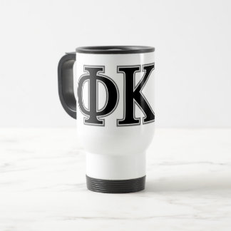 Phi Kappa Psi Greek Letters Black & Grey Logo Travel Mug