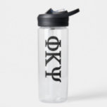 Phi Kappa Psi Greek Letters Black & Grey Logo Water Bottle<br><div class="desc">This product proudly showcases the iconic Greek letters of Phi Kappa Psi Fraternity, presented in a bold black with a distinct grey outline. The block-style letters Phi (Φ), Kappa (K), and Psi (Ψ) are prominently displayed, creating a strong and recognizable symbol of the fraternity. This classic representation embodies the tradition,...</div>