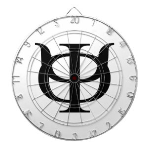Phi Kappa Psi Greek Letters Black Logo Dart Board