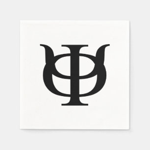 Phi Kappa Psi Greek Letters Black Logo Napkins