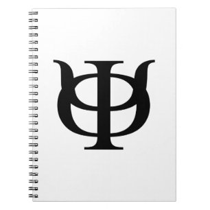 Phi Kappa Psi Greek Letters Black Logo Notebook