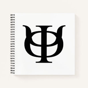 Phi Kappa Psi Greek Letters Black Logo Notebook