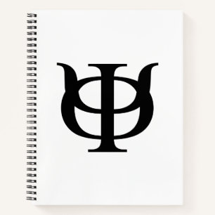 Phi Kappa Psi Greek Letters Black Logo Notebook