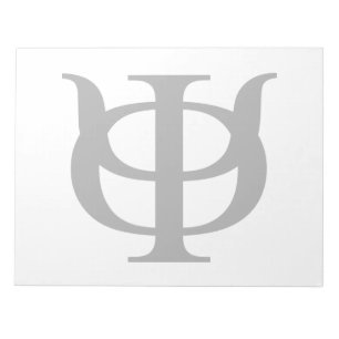 Phi Kappa Psi Greek Letters Black Logo Notepad