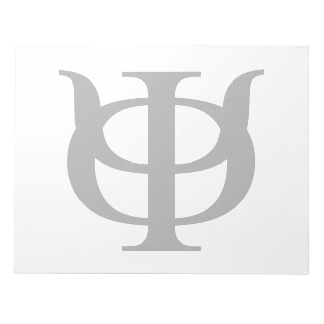 Phi Kappa Psi Greek Letters Black Logo Notepad (Front)