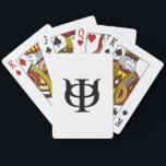 Phi Kappa Psi Greek Letters Black Logo Poker Cards<br><div class="desc">This product proudly showcases the iconic Greek letters of Phi Kappa Psi Fraternity, elegantly intertwined in a bold black. The stylized Phi (Φ) and Psi (Ψ) are presented in a powerful interlocking form, creating a strong and recognizable symbol of the fraternity's unity. This classic representation embodies the tradition, brotherhood, and...</div>