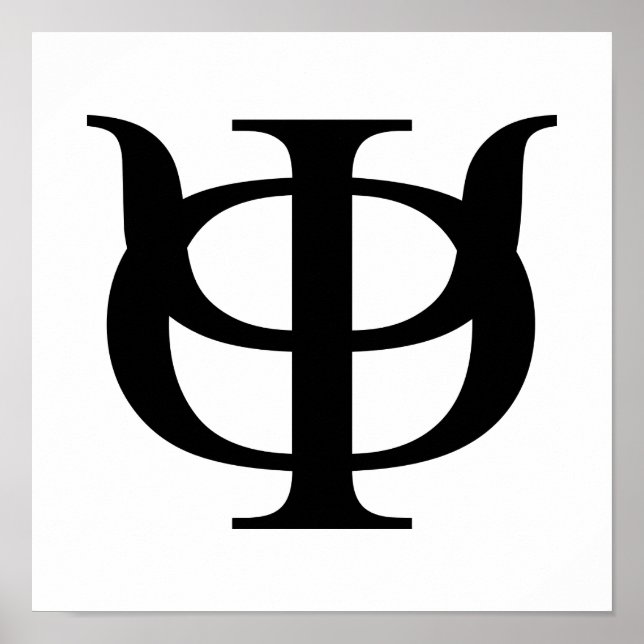 Phi Kappa Psi Greek Letters Black Logo Poster (Front)