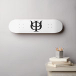 Phi Kappa Psi Greek Letters Black Logo Skateboard<br><div class="desc">This product proudly showcases the iconic Greek letters of Phi Kappa Psi Fraternity, elegantly intertwined in a bold black. The stylized Phi (Φ) and Psi (Ψ) are presented in a powerful interlocking form, creating a strong and recognizable symbol of the fraternity's unity. This classic representation embodies the tradition, brotherhood, and...</div>