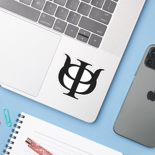 Phi Kappa Psi Greek Letters Black Logo Sticker