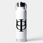Phi Kappa Psi Greek Letters Black Logo Water Bottle<br><div class="desc">This product proudly showcases the iconic Greek letters of Phi Kappa Psi Fraternity, elegantly intertwined in a bold black. The stylized Phi (Φ) and Psi (Ψ) are presented in a powerful interlocking form, creating a strong and recognizable symbol of the fraternity's unity. This classic representation embodies the tradition, brotherhood, and...</div>