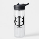 Phi Kappa Psi Greek Letters Black Logo Water Bottle<br><div class="desc">This product proudly showcases the iconic Greek letters of Phi Kappa Psi Fraternity, elegantly intertwined in a bold black. The stylized Phi (Φ) and Psi (Ψ) are presented in a powerful interlocking form, creating a strong and recognizable symbol of the fraternity's unity. This classic representation embodies the tradition, brotherhood, and...</div>