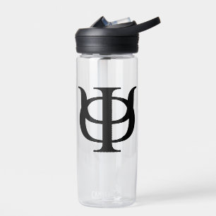 Phi Kappa Psi Greek Letters Black Logo Water Bottle