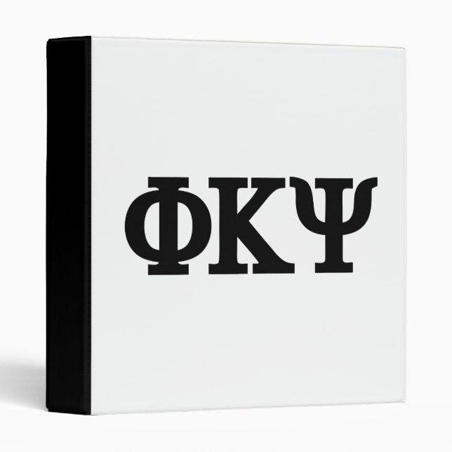 Phi Kappa Psi Greek Letters Logo 3 Ring Binder (Front/Spine)
