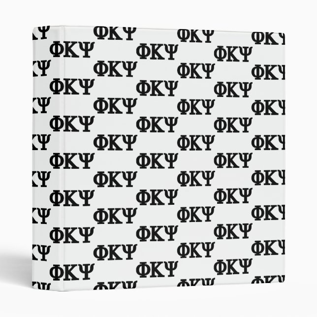 Phi Kappa Psi Greek Letters Logo 3 Ring Binder (Front/Spine)