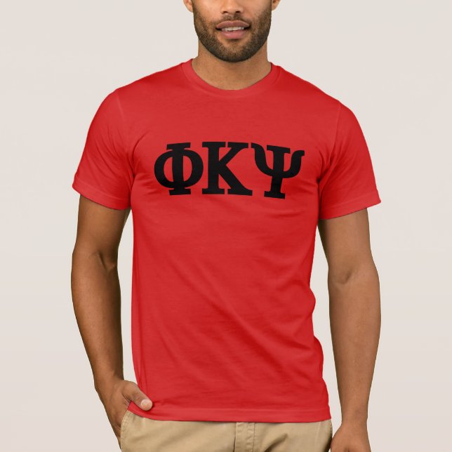 Phi Kappa Psi Greek Letters Logo 3 T-Shirt (Front)