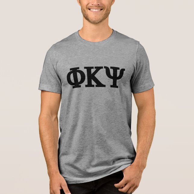 Phi Kappa Psi Greek Letters Logo 4 Tri-Blend Shirt (Front)