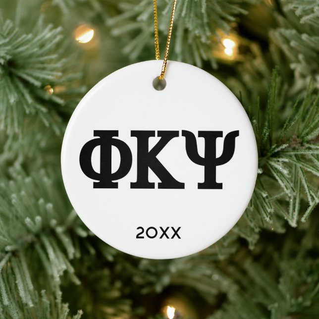 Phi Kappa Psi Greek Letters Logo Ceramic Ornament (Tree)