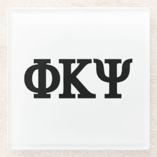 Phi Kappa Psi Greek Letters Logo Glass Coaster
