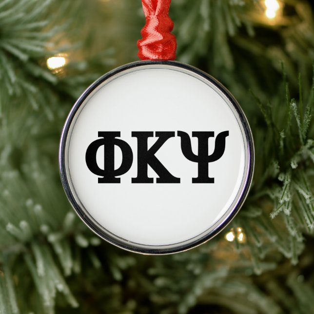 Phi Kappa Psi Greek Letters Logo Metal Ornament (Tree)