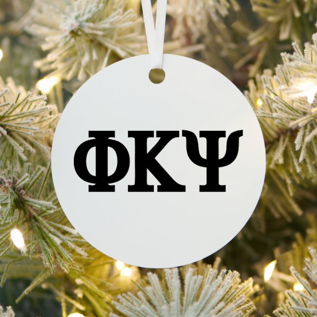 Phi Kappa Psi Greek Letters Logo Metal Ornament (Insitu)