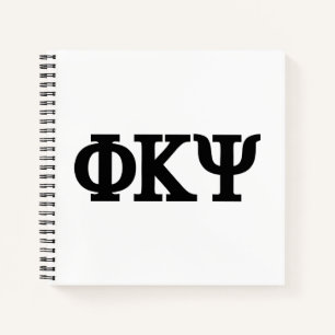 Phi Kappa Psi Greek Letters Logo Notebook