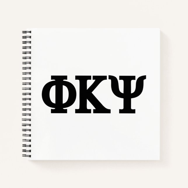 Phi Kappa Psi Greek Letters Logo Notebook (Front)