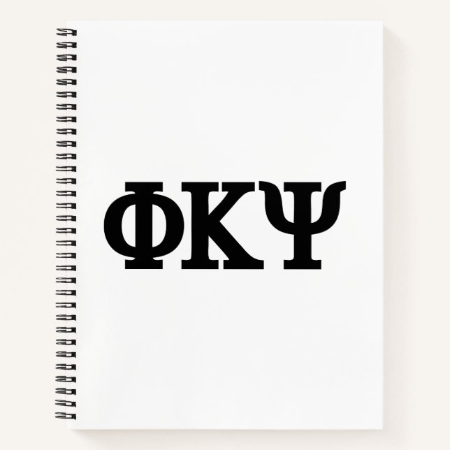 Phi Kappa Psi Greek Letters Logo Notebook (Front)