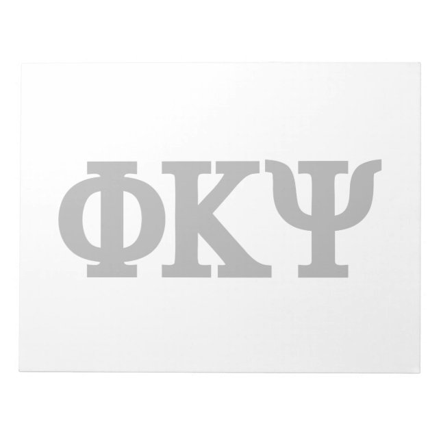 Phi Kappa Psi Greek Letters Logo Notepad (Front)