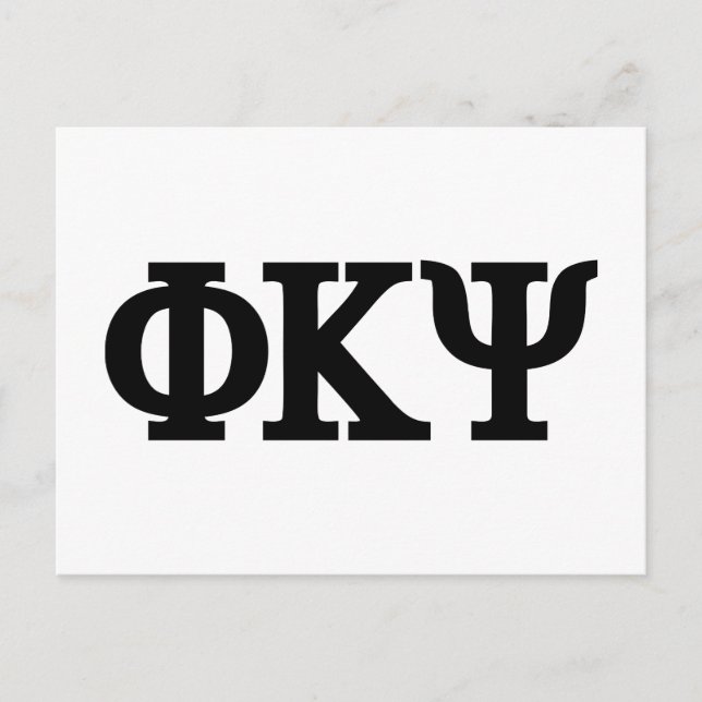Phi Kappa Psi Greek Letters Logo Postcard (Front)