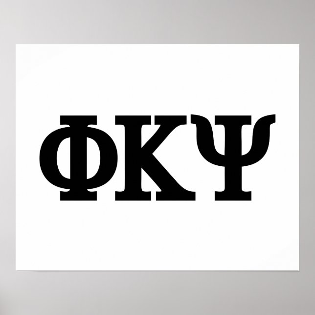 Phi Kappa Psi Greek Letters Logo Poster (Front)