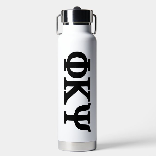 Phi Kappa Psi Greek Letters Logo Water Bottle (Front)