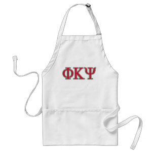 Phi Kappa Psi Greek Letters Red & Green Logo Adult Apron