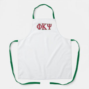 Phi Kappa Psi Greek Letters Red & Green Logo Apron
