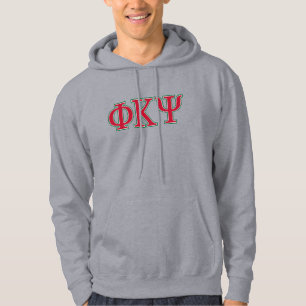 Phi Kappa Psi Greek Letters Red & Green Logo Hoodie