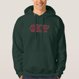 Phi Kappa Psi Greek Letters Red & Green Logo Hoodie